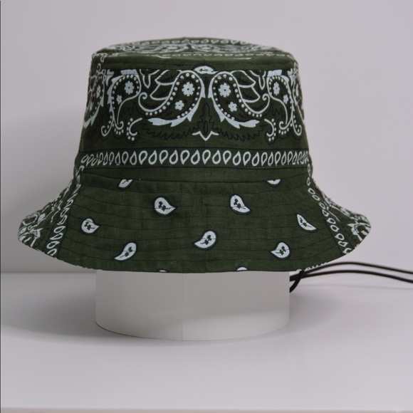 Bucket Hats w/ String Bandana Print Unisex - Picture 7 of 16